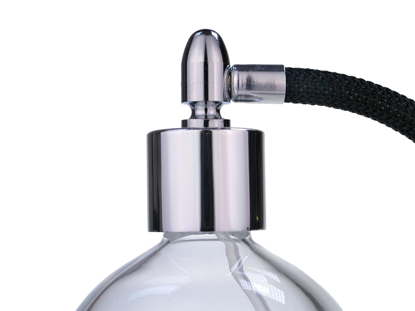 Classic glass 78ml round bottle dressing table perfume atomizer with black tassel