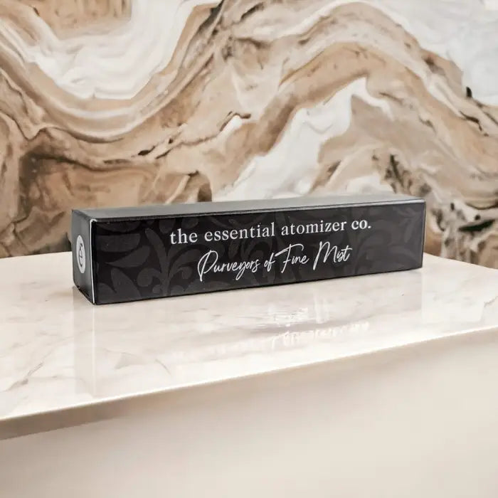 Black & silver ring 8ml fragrance atomizer - black silver