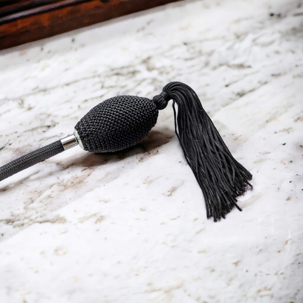 Classic glass 78ml round bottle dressing table perfume atomizer with black tassel