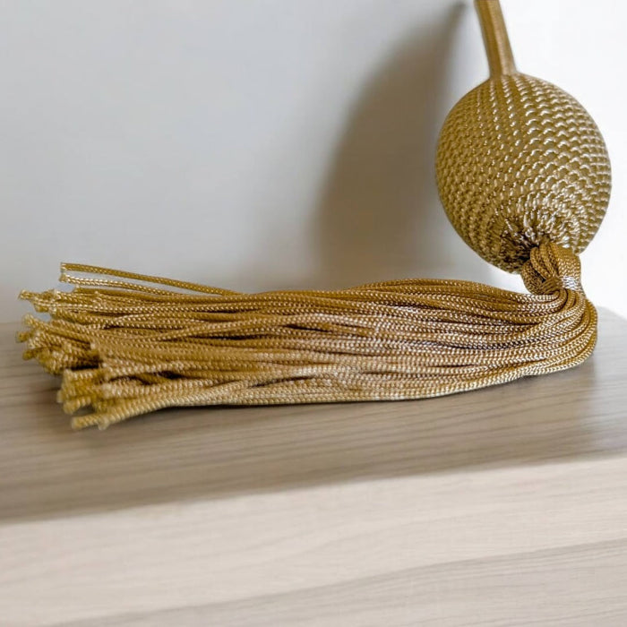 dressing table atomizer with gold tassel spray pump