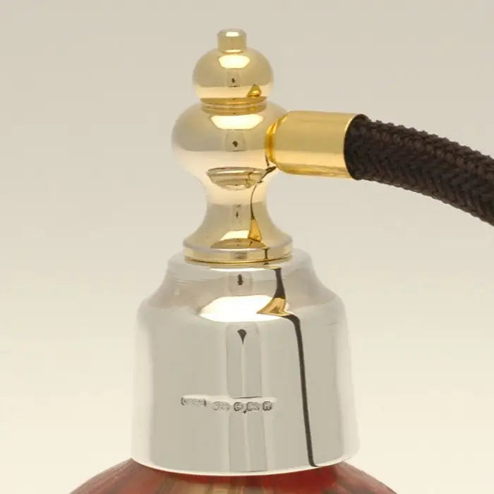 Strawberry mouth blown studio glass perfume atomizer