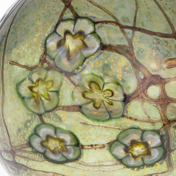 Summer blossom Garden Green mouth blown glass perfume