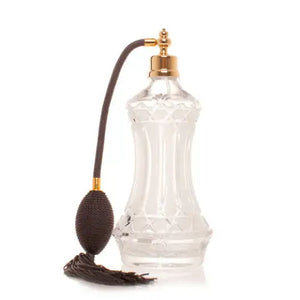 Tall Grande hand cut Bleikristall Crystal Atomizer with Gold