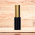 Black glass 10ml atomizer with gold lid