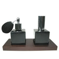 2 Piece black glass atomizer Set - BLACK GLASS 50ml SET -
