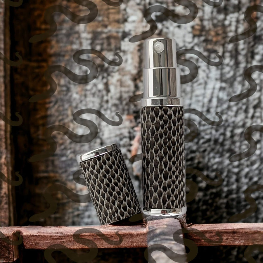 Dark Faux Snake Skin 5ml Travel Atomizer