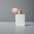 60ml frosted rectangular perfume atomizer with baby pink spray pump
