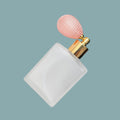 60ml frosted glass perfume atomizer with baby pink bulb pump