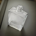 Clear glass 60ml perfume atomizer with Pink Bulb & Gold fitting