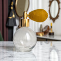 Clear glass 78ml round bottle perfume atomizer with Bulb