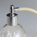 Clear glass 78ml round bottle perfume atomizer with Ivory tassel