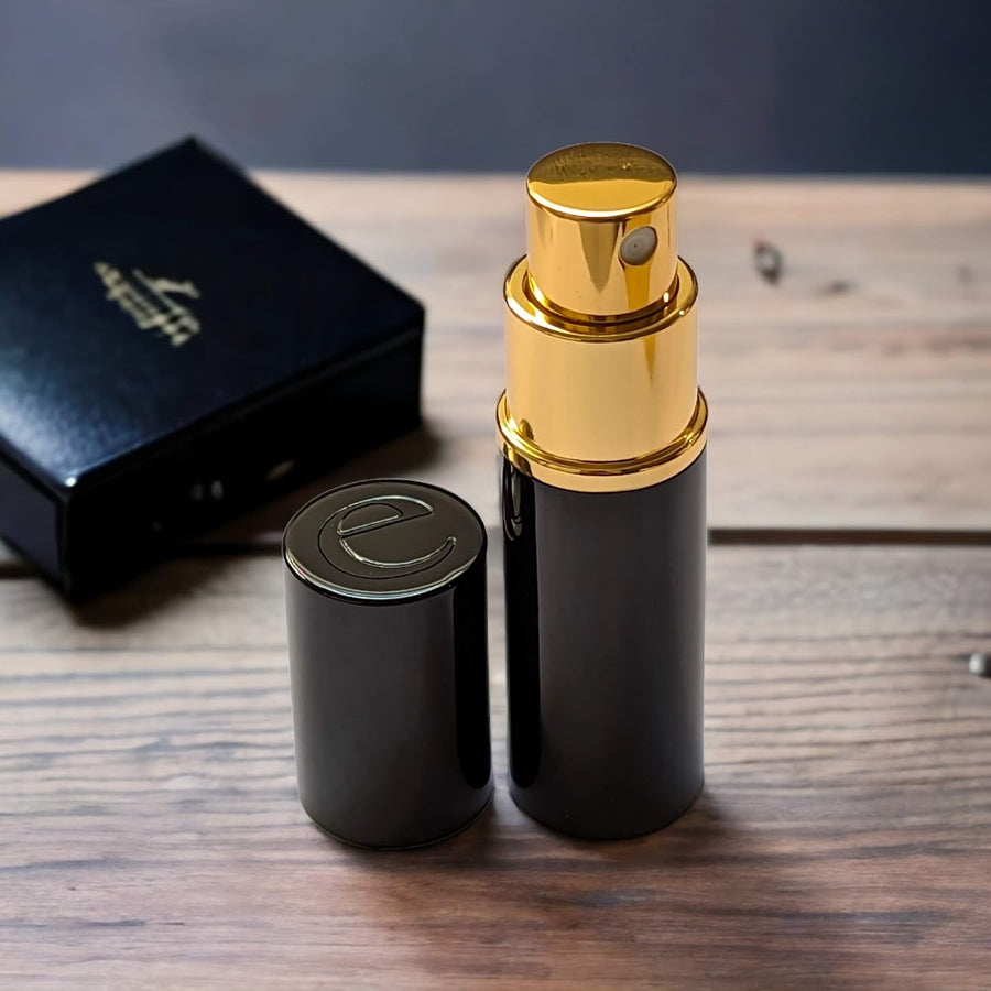 Essential Black 8ml Travel Perfume atomizer