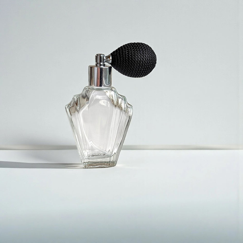 Flair clear glass 46ml perfume atomizer with bulb pump