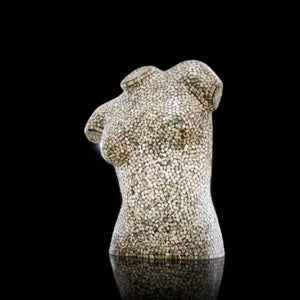 mosaic glass colour changing torso lamp
