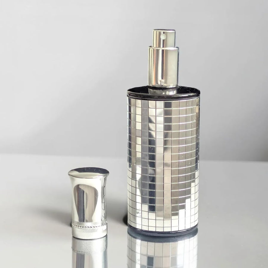 Silver mirror 100ml black spray atomizer