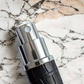 Black & Silver Faux Croc 8ml Perfume & Aftershave Travel Atomizer
