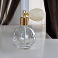 Clear glass 78ml round bottle perfume atomizer with Bulb