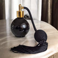 Black Gloss 78ml Dressing Table Perfume Bottle Atomizer with Black Tassel