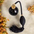 Black Gloss 78ml Dressing Table Perfume Bottle Atomizer with Black Tassel