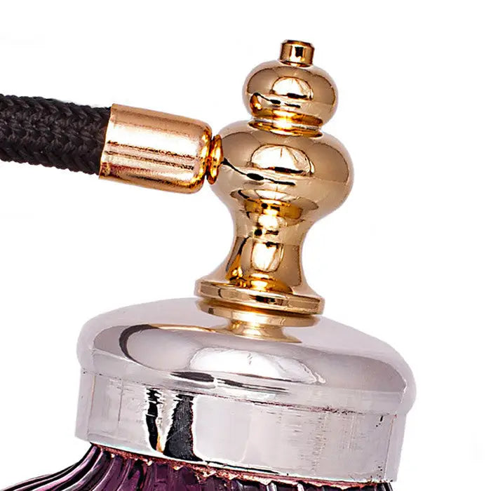 Amertyst glass perfume fragrance atomizer with silver plated