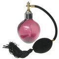 Amethyst colour blown glass perfume atomizer with Sterling