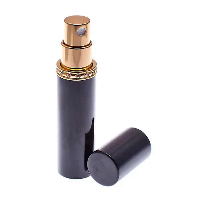 Black & Gold Diamante perfume atomizer 8ml – THE ESSENTIAL ATOMIZER COMPANY