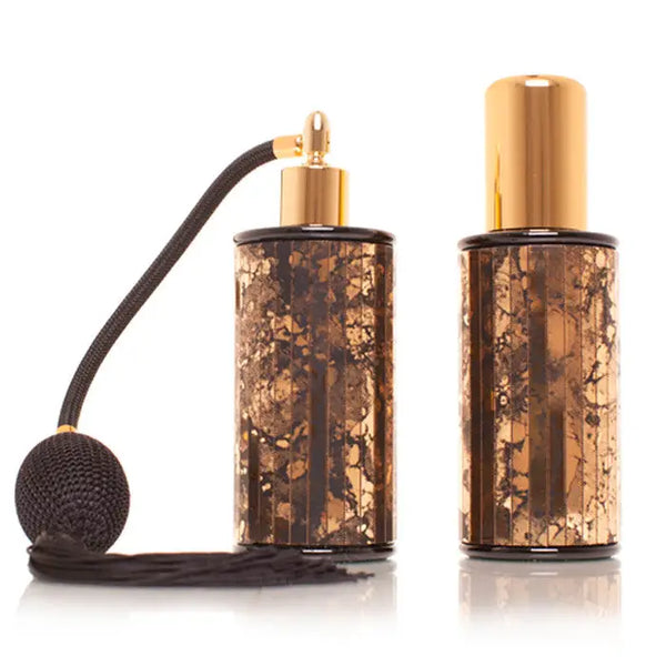 Black & gold pattern mirror 100ml his & hers 2 Piece set -