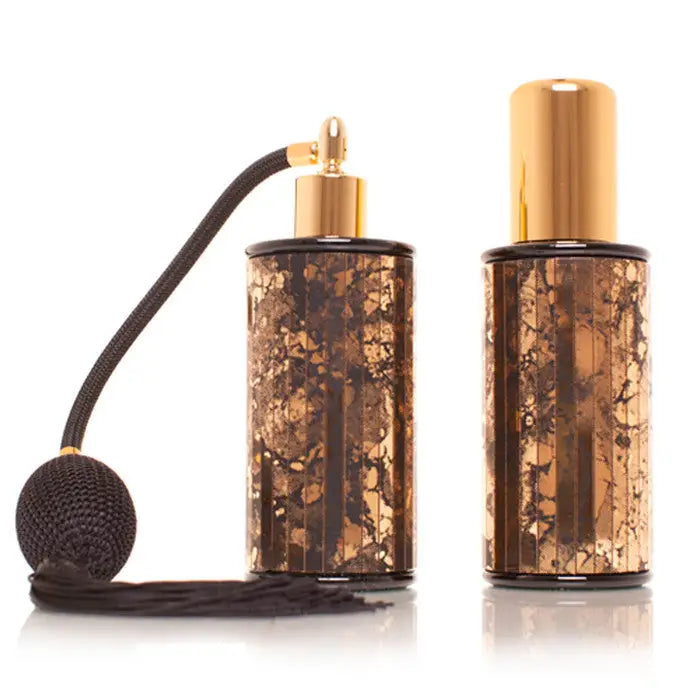 Black & gold pattern mirror 100ml his & hers 2 Piece set -