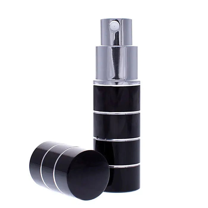 Stylish Black Silver Ring 8ml perfume Atomizer spray for travel