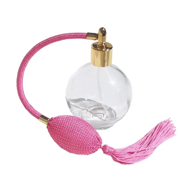 Classic glass 78ml round bottle perfume atomizer with Pink