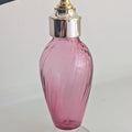 Tall Cranberry glass perfume fragrance atomizer with silver plated spray top