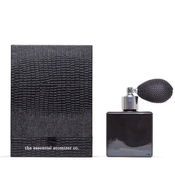 Essential black gloss Cube 100ml atomizer with bulb &