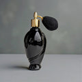 Tall French labo black glass 100ml bulb atomizer