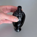 Tall French labo black glass 100ml bulb atomizer