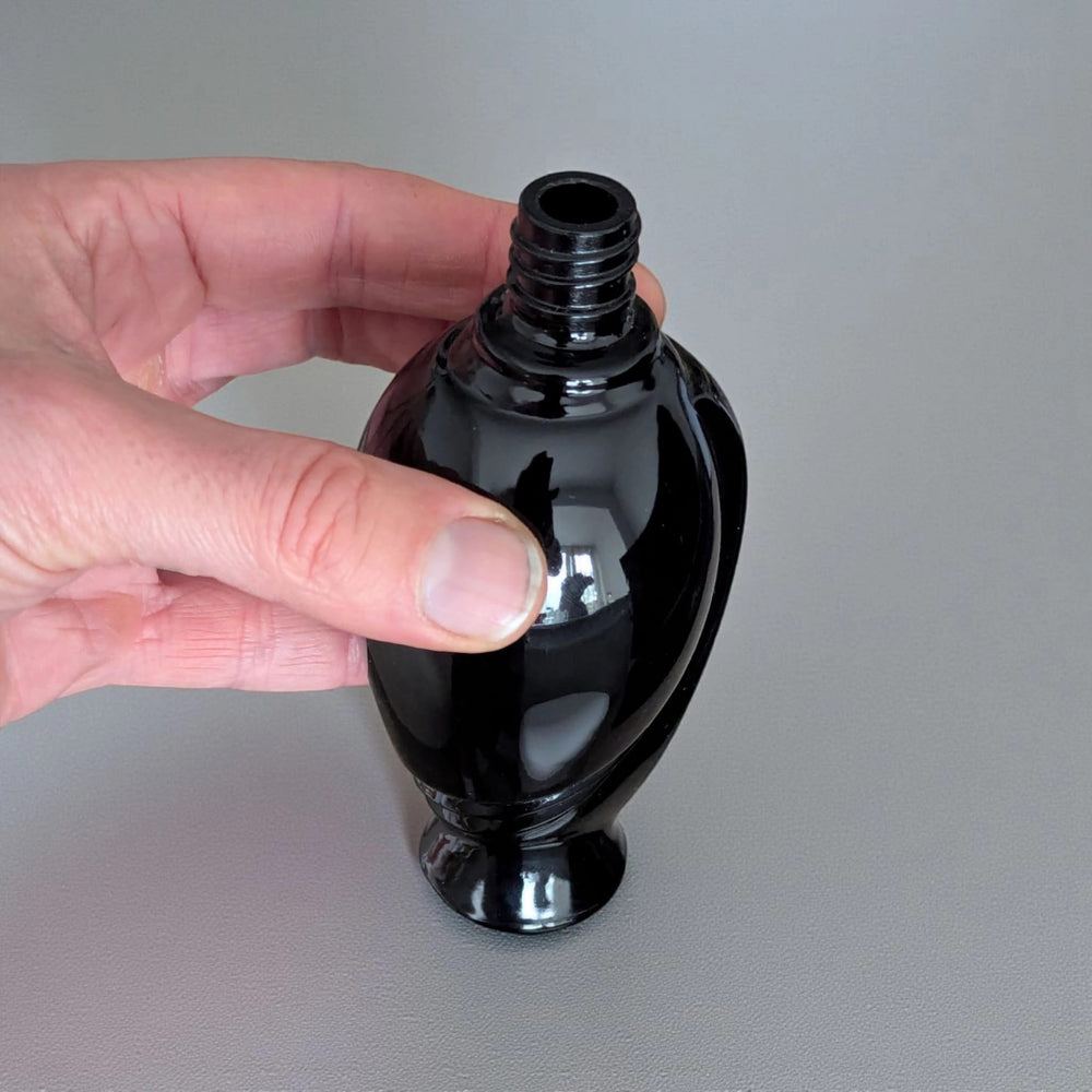 Tall French labo black glass 100ml bulb atomizer