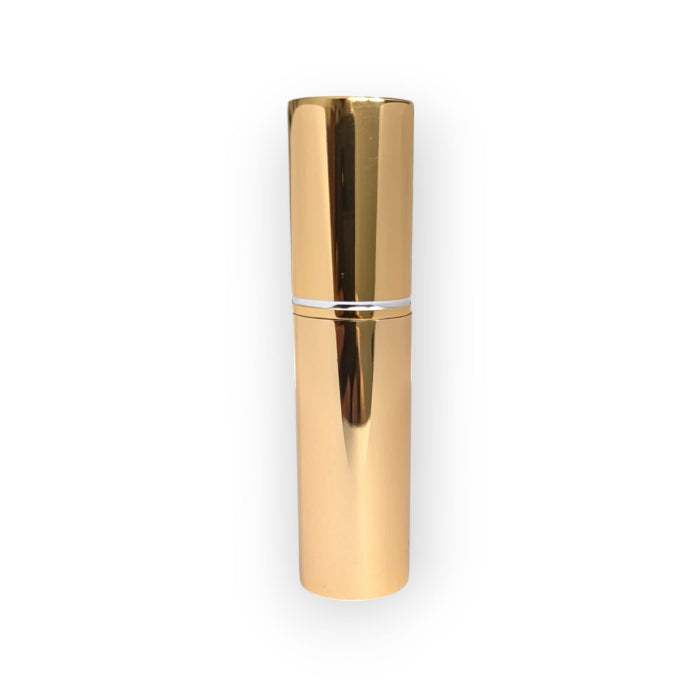 essential atomizer gold halo 5ml easy fill perfume atomizer spray with lid on