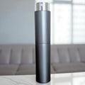 essential atomizer sleek grey twist up 8ml perfume atomizer side view open