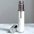 vapora white easy fill perfume atomizer with lid off on marble top