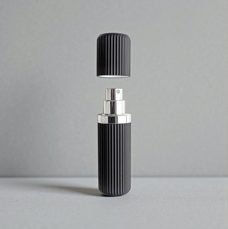 FLUXE 8ml Refillable Travel Perfume Atomizer – Magnetic, Leak-Proof, Black | Essential Atomizer