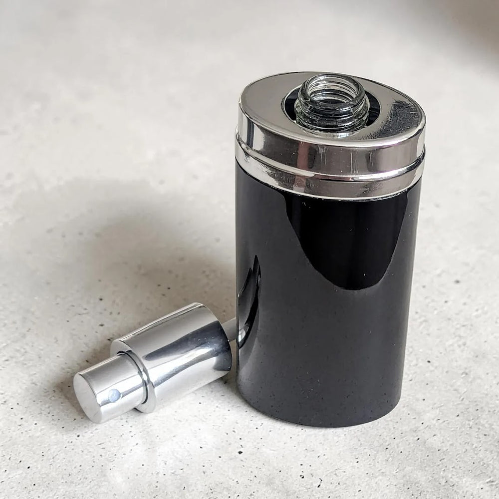 Black Oval 30ml Perfume Atomizer –  Refillable & Travel-Ready
