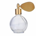 Clear glass 78ml round bottle perfume atomizer with Bulb
