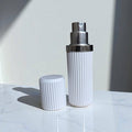 essential atomzier luxe 8ml perfume atomizer in white with lid off