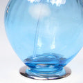Ice Blue Colour glass perfume atomizer with Sterling silver