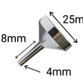 Small Metal Aluminum Filling Funnel – Mini Silver Funnel for Bottles, Perfumes & Essential Oils (3cm Height, 2.4cm Mouth