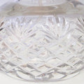 Quality heavy round cut glass perfume atomizer with silver