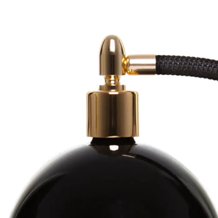 The New IRIS 100ml black gloss atomizer with black tassel &