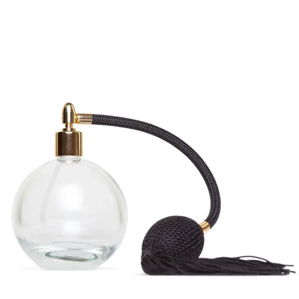 The New IRIS 100ml clear glass atomizer with bulb &