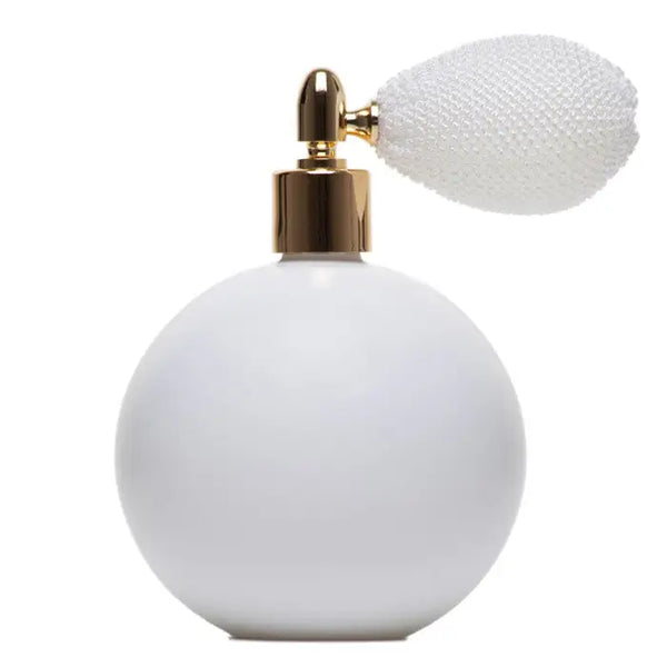 The New IRIS 100ml matt white atomizer with bulb & white